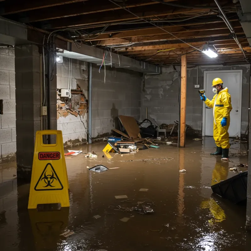 Flooded Basement Electrical Hazard in Mayflower Village, CA Property